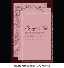 Elegant vector lettering in abstract style, place for text