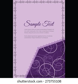 Elegant vector lettering in abstract style with place for text. Perfect for invitations, greeting cards, save the date.
