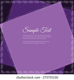 Elegant vector lettering in abstract style with place for text. Perfect for invitations, greeting cards, save the date.