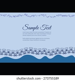 Elegant vector lettering in abstract style with place for text. Perfect for invitations, greeting cards, save the date.