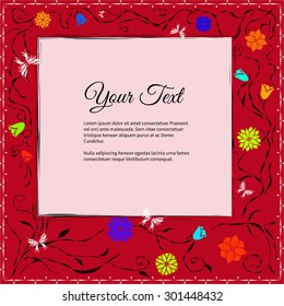 Elegant vector lettering in abstract style with place for text. Perfect for invitations, greeting cards, save the date.