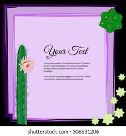 Elegant vector lettering in abstract style with place for text. Perfect for invitations, greeting cards, save the date.