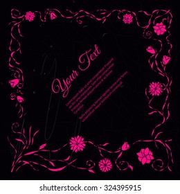 Elegant vector lettering in abstract style with place for text. Perfect for invitations, greeting cards, save the date.