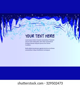 Elegant vector lettering in abstract style with place for text. Perfect for invitations, greeting cards, save the date.