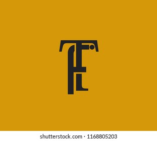 Elegant Vector Linked Minimalist Letter TF Logo Design