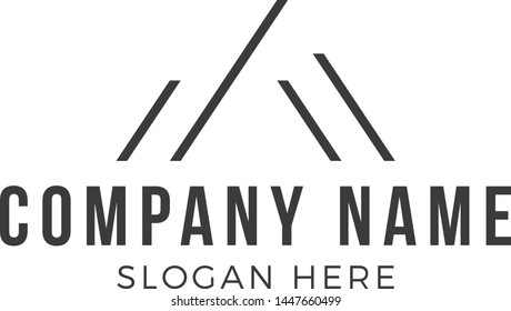 Elegant vector logo aa letter, mountain vector logo, logo A luxury creative monogram AA