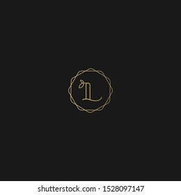 Elegant vector logotype. Premium letter L logo design. Luxury linear creative monogram - Vetorial