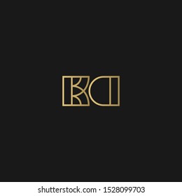 Elegant vector logotype. Premium letter KD logo design. Luxury linear creative monogram - Vetorial