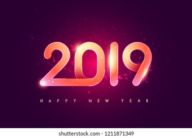 Elegant Vector New Year 2019 Design