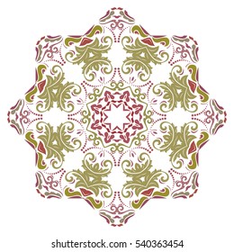 Elegant vector ornament in classic style. Abstract traditional pattern with oriental elements, Classic vintage pattern.