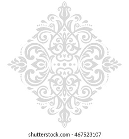 Elegant vector ornament in the style of barogue. Abstract traditional pattern with oriental elements