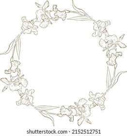 Elegante corona vectorial de flores irlandesas. Humor vintage. Tal vez usar papel pintado, textil o carta, montaña rusa, diseño de bodas.