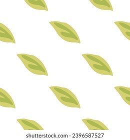 Elegant vector pattern with green foliage, ideal for summer textiles, wallpapers, and wrapping papers, blending art and nature.