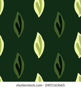 Elegant vector pattern with green foliage, ideal for summer textiles, wallpapers, and wrapping papers, blending art and nature.
