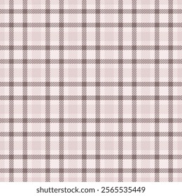 Elegant vector plaid fabric pattern, ideal for creating sophisticated clothing and accessories. Seamless tartan design in timeless colors.