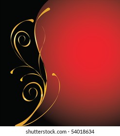 elegant vector red and gold background