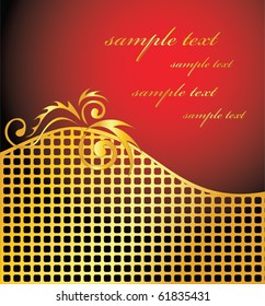 elegant vector red and gold background