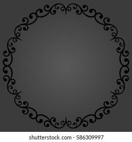 Elegant vector round ornament in classic style. Abstract traditional pattern with oriental elements, Classic vintage pattern
