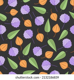 Elegant vector seamless floral ditsy pattern design of tropical aspen leaves. Trendy foliage illustration. Repeating texture background suitable for fashion, interior, wrapping, packaging and textile