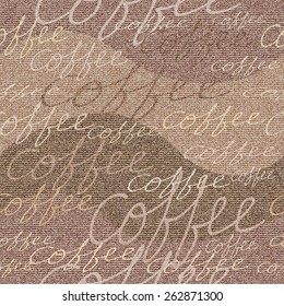 Elegant vector seamless illustration with  beautiful lettering