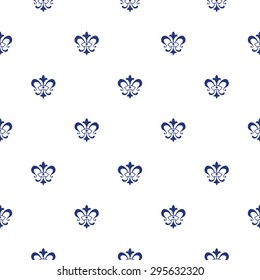 Elegant vector seamless pattern design with lis de fleur symbols
