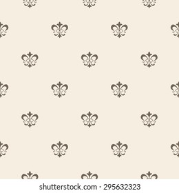 Elegant vector seamless pattern design with lis de fleur symbols