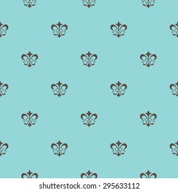 Elegant vector seamless pattern design with lis de fleur symbols