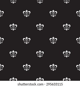 Elegant vector seamless pattern design with lis de fleur symbols