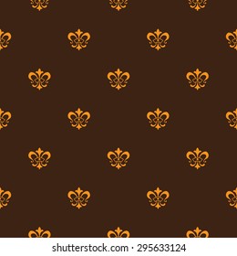 Elegant vector seamless pattern design with lis de fleur symbols