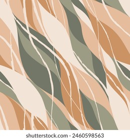 
Elegant vector seamless pattern in pastel colors, slant, brush lines, wavy lines