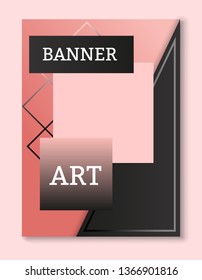 Elegant vector set of banner background, template photo in coral black color. Can be use for mobile app, coupon, gift card, landing page, website,  poster, flyer,  smartphone template, web design.
