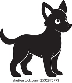 Elegant Vector Silhouette of a Dog: Perfect for Pet Lovers, Illustrators, and Graphic Designers