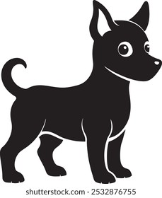 Elegant Vector Silhouette of a Dog: Perfect for Pet Lovers, Graphic Designers, and Animal Enthusiasts