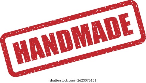 Elegant vector stamp with the word “HANDMADE”, great for labeling artisan products, crafts, or small business packaging