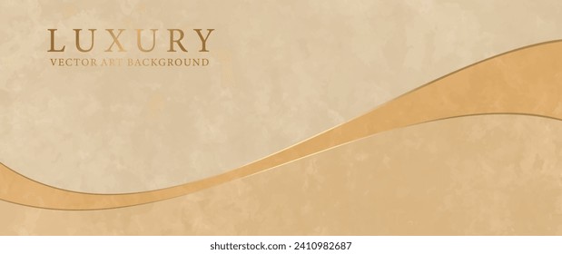 Elegant vector texture background with old paper texture and gold lines. Luxury background cover design, invitation, poster, flyer, luxe invite, prestigious voucher. Premium backdrop.