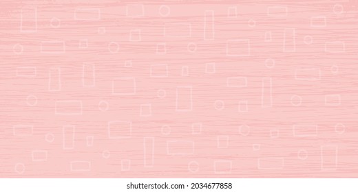 Elegant vector texture with geometric shapes in soft pink tones. Abstract background made of crumpled paper with rectangles and squares.Textured wallpaper in light color with careless geometric shapes