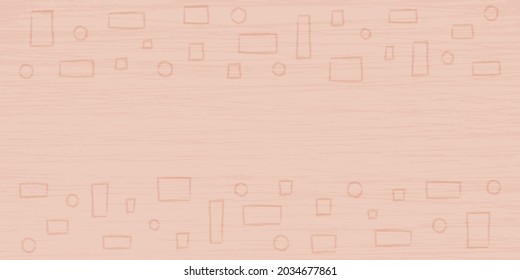 Elegante Vektorstruktur mit geometrischen Formen in beige und rosa. Abstrakter Hintergrund aus zerbrochenem Papier mit Rechtecken. Texturierte nackte Tapete mit achtlosen geometrischen Formen.