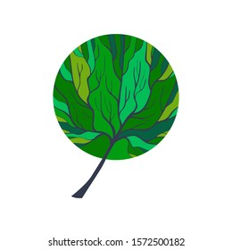 Elegant Vector Tree. Eco and Health Concept. Nature Illustration. EPS 8
