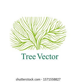 Elegant Vector Tree isolted on white background. Eco Concept. Nature Illustration. EPS 8