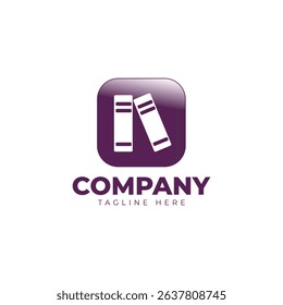 Elegant vectorgraphic book symbol. Book store emblem with bookcase isolated on white background