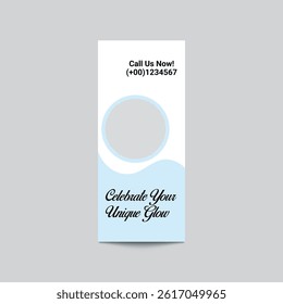Elegant Vertical Banner Template For Beauty And Wellness Promotions Campaign