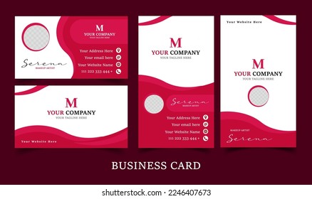 elegant vertical and horizontal business card template