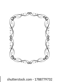 Elegant vertical rectangular vector frame for your projects.