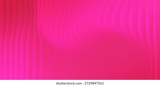 Elegante vertikale gerippte Textur mit einem Farbverlauf von heißem Rosa auf der linken Seite, immer heller rosa Pastellfarben