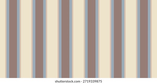 Elegant vertical stripes in muted beige, brown, and blue create a sophisticated and calming pattern.