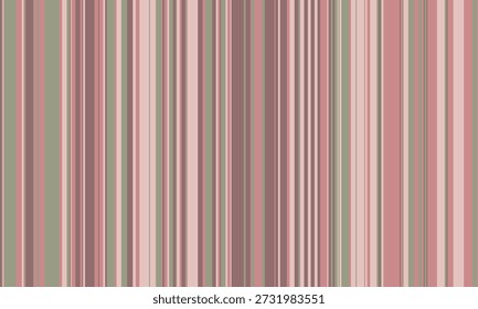 Elegant vertical stripes in muted pinks, greens, and browns create a sophisticated, calming backdrop.