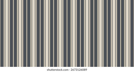 Elegant vertical stripes in neutral beige and dark gray create a sophisticated texture. Perfect for backgrounds, websites, textiles, or packaging design.