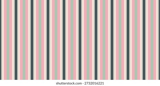Listras verticais elegantes em rosa suave, verde sábio e cinza de carvão criam um padrão sofisticado e versátil.