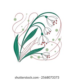 An elegant and vibrant abstract spring flower background illustration