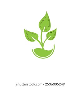 Elegant and Vibrant Green Leaf Logo Design for Eco-Friendly and Sustainable Branding Solutions